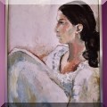 A11. Portrait on canvas signed "Widman" 